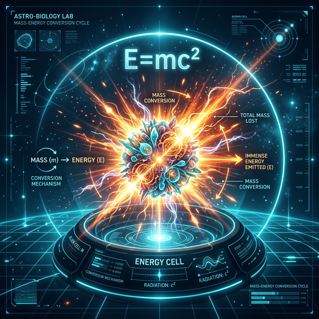 การเปลี่ยนรูปมวลเป็นพลังงาน E=mc^2 ของ Astrophage