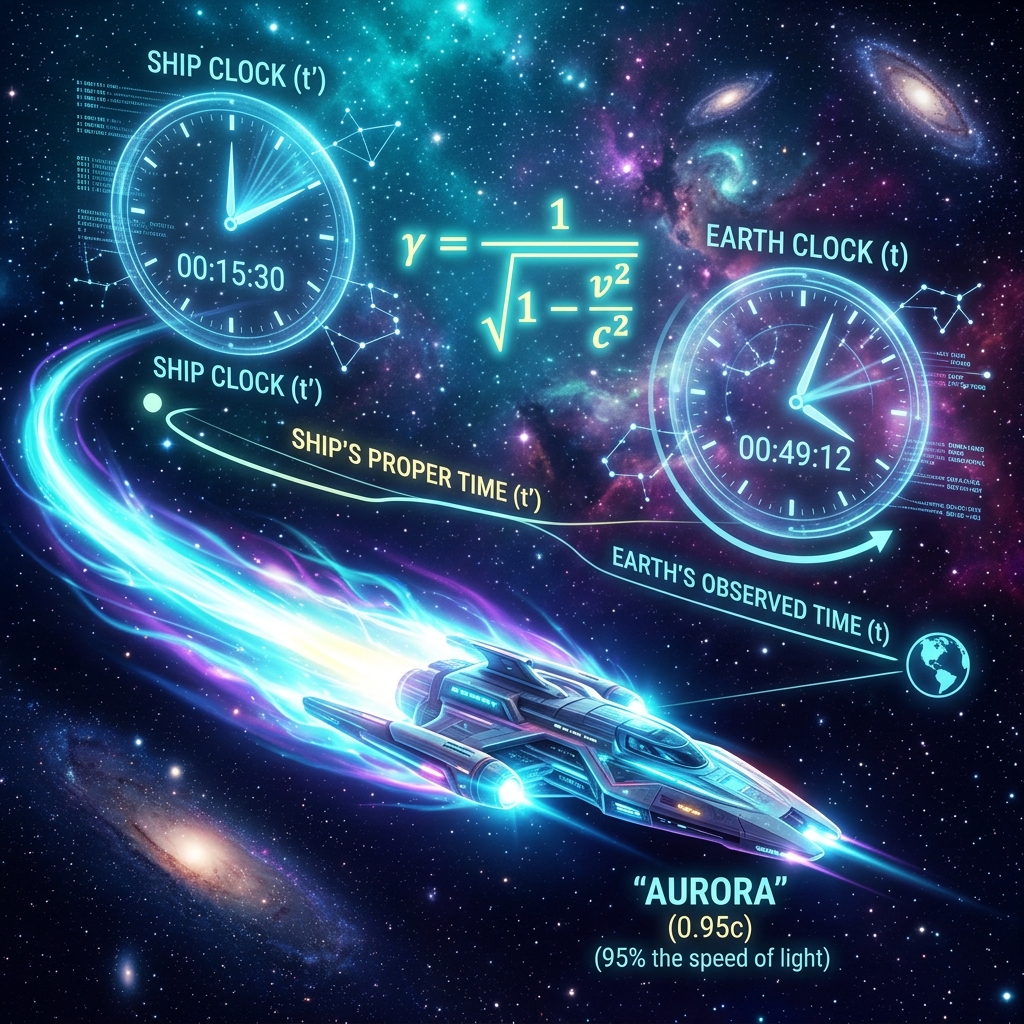 การยืดออกของเวลา Time Dilation ตามทฤษฎีสัมพัทธภาพพิเศษ